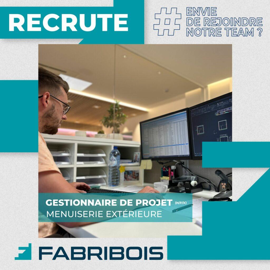 Visuel pour la recherche d'un gestionnaire de projet (H/F/X) au sein de Fabribois